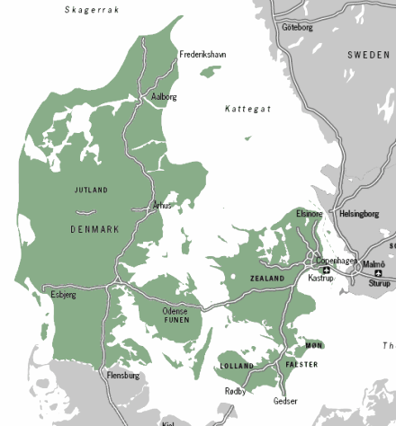 Viaje a Dinamarca - Mapa de Dinamarca